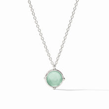 Load image into Gallery viewer, Honeybee Solitaire Necklace Iridescent Aquamarine Blue