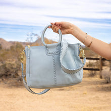 Load image into Gallery viewer, Hobo Sheila Medium Satchel In Buffed Leather - Sky