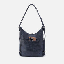Load image into Gallery viewer, Merrin Convertible Backpack - Buffed Leather | Indigo Sky