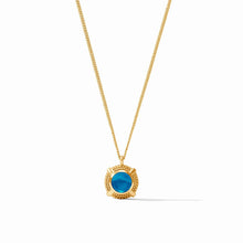 Load image into Gallery viewer, Cabochon Solitaire Necklace - Iridescent London Blue
