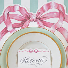 Load image into Gallery viewer, Die-cut Pink Bow Placemat