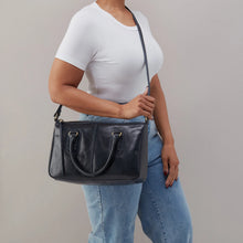 Load image into Gallery viewer, Expedition Satchel - Patina Leather | Navy Horizon