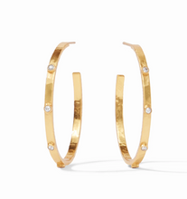 Load image into Gallery viewer, Julie Vos Crescent Stone Hoops