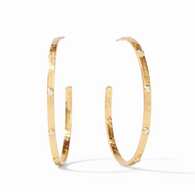 Load image into Gallery viewer, Julie Vos Crescent Stone Hoops
