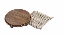 Load image into Gallery viewer, Beaded Trivet with Crochet Holder