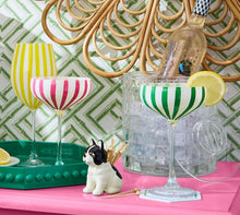 Load image into Gallery viewer, Striped Coupe Glasses