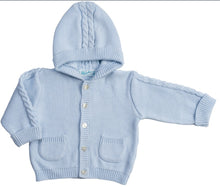Load image into Gallery viewer, Hooded Button Down Cable Knit Cardigan