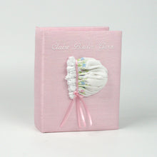 Load image into Gallery viewer, Photo Album with Baby Girl Bonnet with Flowers