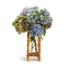 Load image into Gallery viewer, Handcrafted 11-1/2" Natural Bamboo Vase with Glass Vessel