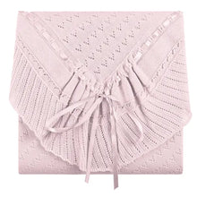 Load image into Gallery viewer, Feltman Pointelle Ruffle Knit Blanket