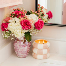 Load image into Gallery viewer, Sweet Grace Pink/White Check Candle