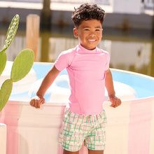 Load image into Gallery viewer, Sugar Bee Clothing | Compression Swim Shorts - Palm Springs Madras