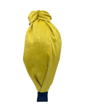 Load image into Gallery viewer, Chartreuse Dupioni Silk Knot Headband