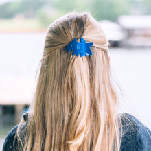 Load image into Gallery viewer, Flat Hair Clip | Small | Blue Shooting Star