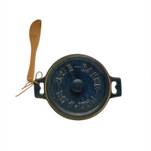 Load image into Gallery viewer, Stoneware Brie Baker with Bamboo Spreade