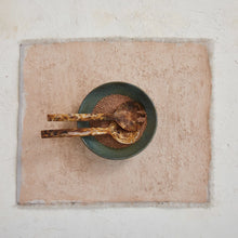 Load image into Gallery viewer, Resin Salad Servers, Matte Marbled Brown, Set of 2