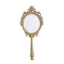 Load image into Gallery viewer, Embossed Metal Framed Hand Mirror