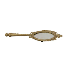Load image into Gallery viewer, Embossed Metal Framed Hand Mirror