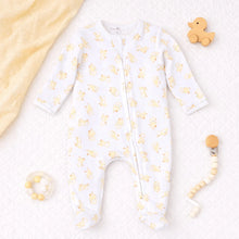 Load image into Gallery viewer, Downy Ducklings Print Zip Footie