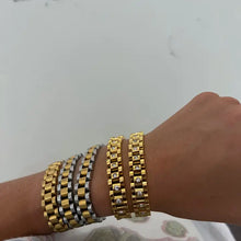 Load image into Gallery viewer, The Chain Watch Band Bracelet - Gold With Diamond