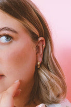 Load image into Gallery viewer, Gold Hammered Hoops - Hypoallergenic