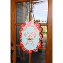 Load image into Gallery viewer, Scalloped Candy Canes Doorhanger