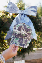 Load image into Gallery viewer, He's Hunting - Camo Vintage Trucker Hat