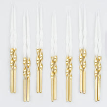 Load image into Gallery viewer, Gold Dipped Twisted Candles