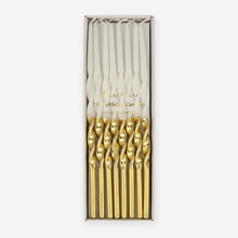 Load image into Gallery viewer, Gold Dipped Twisted Candles