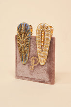 Load image into Gallery viewer, Jewelled Hair Clips - Wheatgrass & Starburst