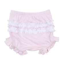 Load image into Gallery viewer, Willow’s Classics Smocked Ruffle Short Sleeve Diaper Cover Set – Pink