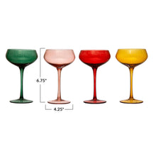 Load image into Gallery viewer, Stemmed Champagne/Coupe Glass, 4 Colors