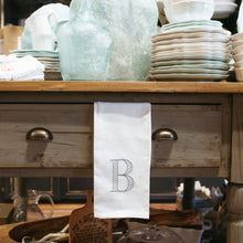 Load image into Gallery viewer, Nay's Nay's Closet Grey Initial Tea Towel