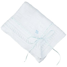 Load image into Gallery viewer, Feltman Ribbon Pointelle Knit Blanket