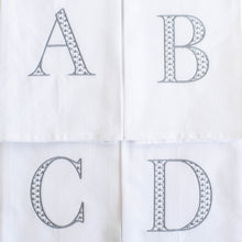 Load image into Gallery viewer, Nay's Nay's Closet Grey Initial Tea Towel