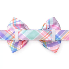 Load image into Gallery viewer, Blooming Plaid Easter Dog Bow Tie