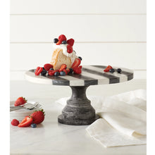 Load image into Gallery viewer, Black and White Marble Cake Stand