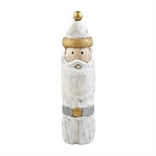 Load image into Gallery viewer, Gold Santa Wood Sitter