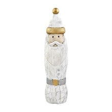 Load image into Gallery viewer, Gold Santa Wood Sitter