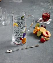 Load image into Gallery viewer, Mud Pie Sangria Glass Pitcher
