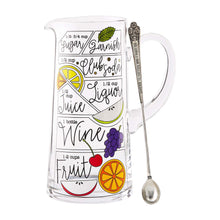 Load image into Gallery viewer, Mud Pie Sangria Glass Pitcher