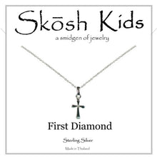 Load image into Gallery viewer, Skosh Kids 1st Diamond CZ Cross