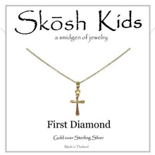 Load image into Gallery viewer, Skosh Kids 1st Diamond CZ Cross