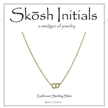 Load image into Gallery viewer, Skosh Sideways Initial Necklaces Gold
