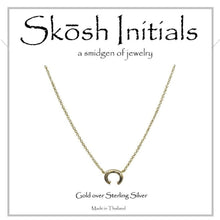 Load image into Gallery viewer, Skosh Sideways Initial Necklaces Gold