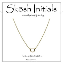 Load image into Gallery viewer, Skosh Sideways Initial Necklaces Gold