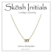 Load image into Gallery viewer, Skosh Sideways Initial Necklaces Gold