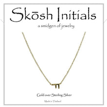 Load image into Gallery viewer, Skosh Sideways Initial Necklaces Gold