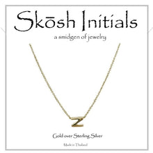 Load image into Gallery viewer, Skosh Sideways Initial Necklaces Gold