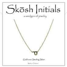 Load image into Gallery viewer, Skosh Sideways Initial Necklaces Gold